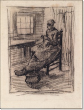 Женщина, чистящая картошку, 1885 - Гог, Винсент ван