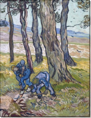 Два землекопа среди деревьев (Two Diggers Among Trees), 1890 - Гог, Винсент ван