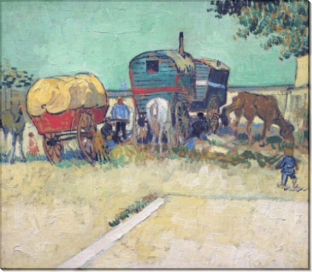 Стоянка цыганского каравана (Encampment of Gypsies with Caravans), 1888 - Гог, Винсент ван