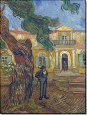 Сосны с фигурами в саду больницы Сен-Поль (Pine Trees with Figure in the Garden of Saint-Paul Hospital), 1889 - Гог, Винсент ван