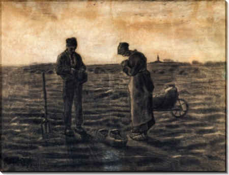 Вечерняя молитва (копия Милле) (The Evening Prayer (after Millet)), 1881 - Гог, Винсент ван
