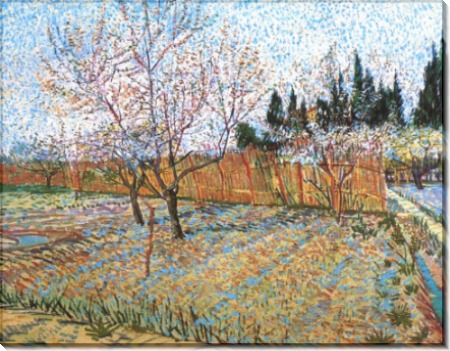 Фруктовый сад с цветущими персиками (Orchard with Peach Trees in Blossom), 1888 - Гог, Винсент ван