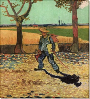 Автопортрет. Художник идет работать (Self Portrait on the Road to Tarascon (The Painter on His Way to Work)), 1888 - Гог, Винсент ван