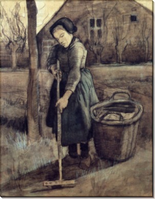 Девушка сгребает (A Girl Raking), 1881 - Гог, Винсент ван
