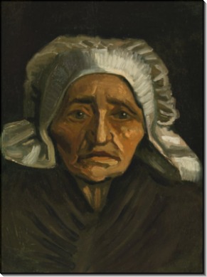 Портрет крестьянки в белом чепце (Head of a Peasant Woman in a White Bonnet), 1884 - Гог, Винсент ван