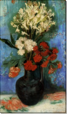 Ваза с гвоздиками и другими цветами (Vase with Carnations and Other Flowers), 1886 - Гог, Винсент ван