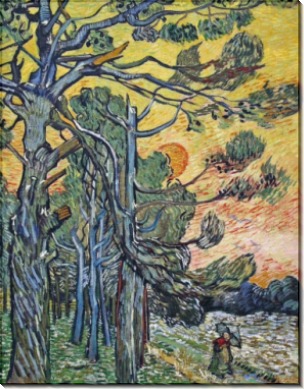 Сосны на фоне вечернего неба (Pine Trees against an Evening Sky), 1889 - Гог, Винсент ван