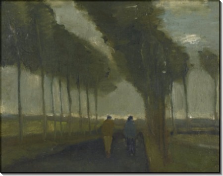 Сельская улочка с двумя фигурами (Lane with Two Figures), 1885 - Гог, Винсент ван