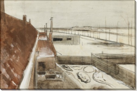 Вид из окна мастерской Винсента зимой (View from the Window of Vincent's Studio in Winter), 1883 - Гог, Винсент ван