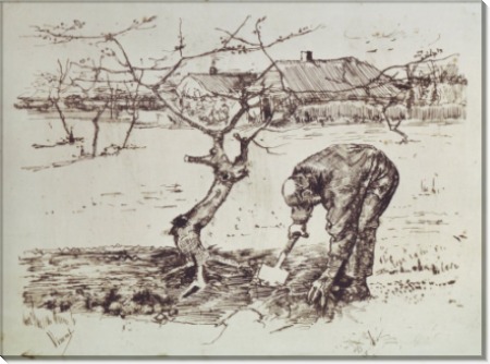Садовник у яблони (Gardener by an Apple Tree), 1883 - Гог, Винсент ван
