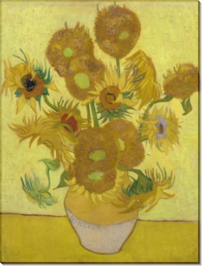 Натюрморт. Ваза с пятнадцатью подсолнухами (Still Life - Vase with  Fifteen Sunflowers), 1889 - Гог, Винсент ван