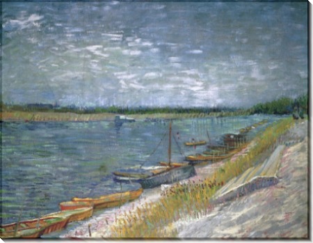 Вид на реку с вёсельными лодками (View of a River with Rowing Boats), 1887 - Гог, Винсент ван