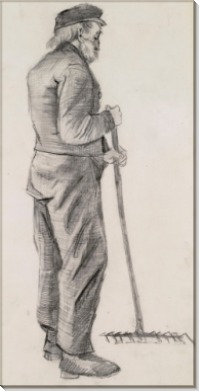 Человек с граблями (Almshouse Man Raking), 1882 - Гог, Винсент ван