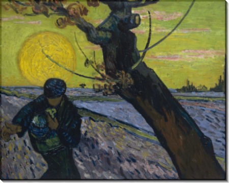Сеятель на закате солнца (Sower with Setting Sun), 1888 - Гог, Винсент ван