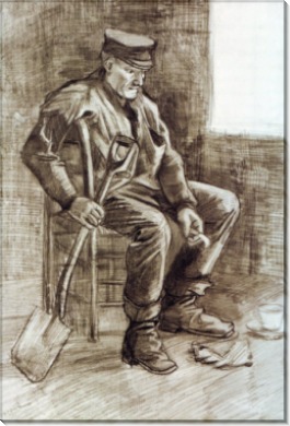 Отдыхающий человек с лопатой (Man with a Spade Resting), 1882 - Гог, Винсент ван
