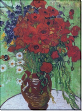 Натюрморт: красные маки и маргаритки (Red Poppies and Daisies), 1890 - Гог, Винсент ван