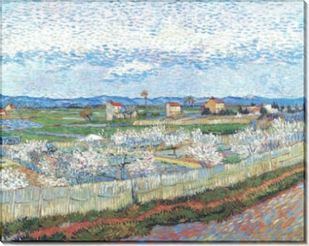 Цветение персиков в Ле Требон (Peach Blossom in Le Trebon), 1889 - Гог, Винсент ван