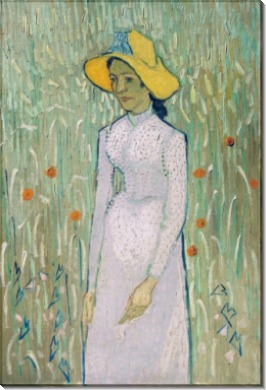 Девушка и поле пшеницы на заднем плане (Young Girl Standing against a Background of Wheat), 1890 - Гог, Винсент ван