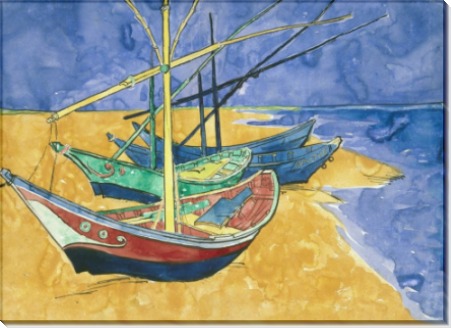 Лодки в Сент-Мари (Boats at Saintes-Maries), 1888 - Гог, Винсент ван