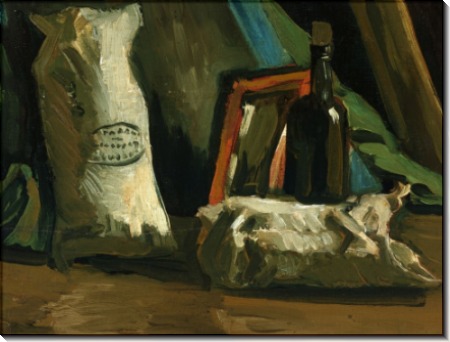 Натюрморт с двумя бурдюками и бутылью (Still Life with Two Sacks  and Bottle), 1884 - Гог, Винсент ван