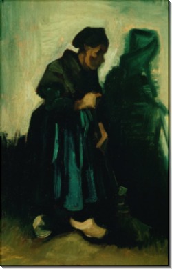 Крестьянка подметающая пол (Woman with a Broom), 1885 - Гог, Винсент ван