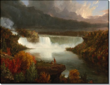 Пейзаж с видом на Ниагарский водопад - Коул, Томас