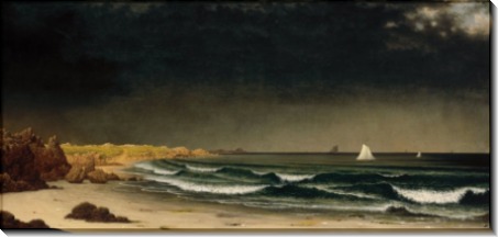 Приближение шторма, побережье в Ньюпорте - Хед, Мартин Джонсон