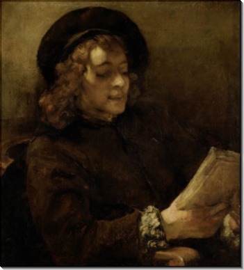 Титус ван Рейн, сын художника, за чтением - Рембрандт, Харменс ван Рейн