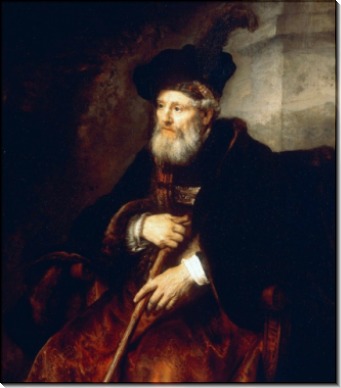 Портрет сидящего пожилого мужчины - Рембрандт, Харменс ван Рейн