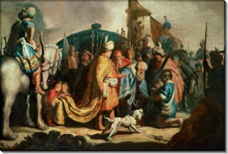 Давид с головой Голиафа перед царем Саулом - Рембрандт, Харменс ван Рейн