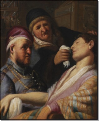 Потеря сознания (Аллегория обоняния) - Рембрандт, Харменс ван Рейн