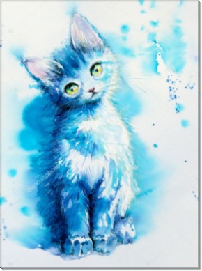 Голубой котенок