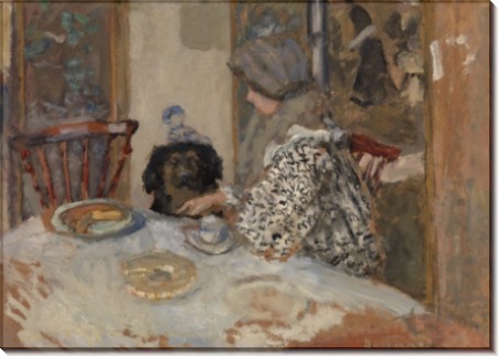 Женщина с собакой у стола - Боннар, Пьер
