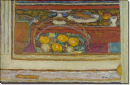 Корзина с фруктами, отраженная в зеркале - Боннар, Пьер