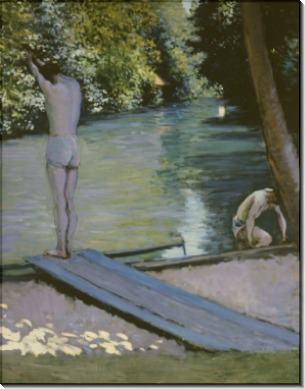 Купальщик, ныряющий в воды реки Йер - Кайботт, Густав
