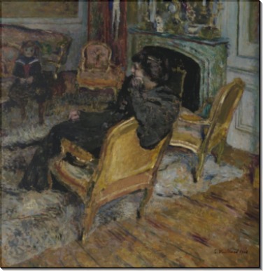 Позолоченные кресла (Мадам Жорж Фейдо и ее сын в креслах) - Вюйар, Эдуард