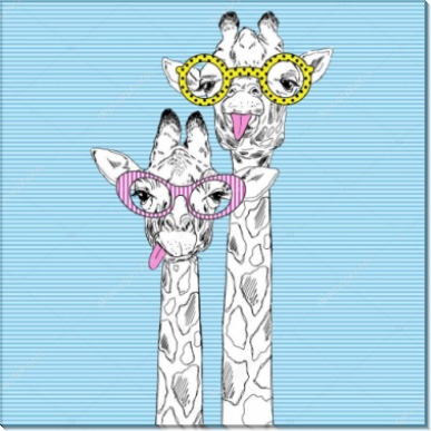 Жирафы в очках - Сток