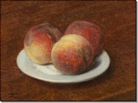 Три персика на тарелке - Фантен-Латур, Анри