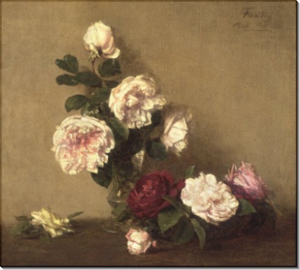 Натюрморт с дижонскими розами - Фантен-Латур, Анри