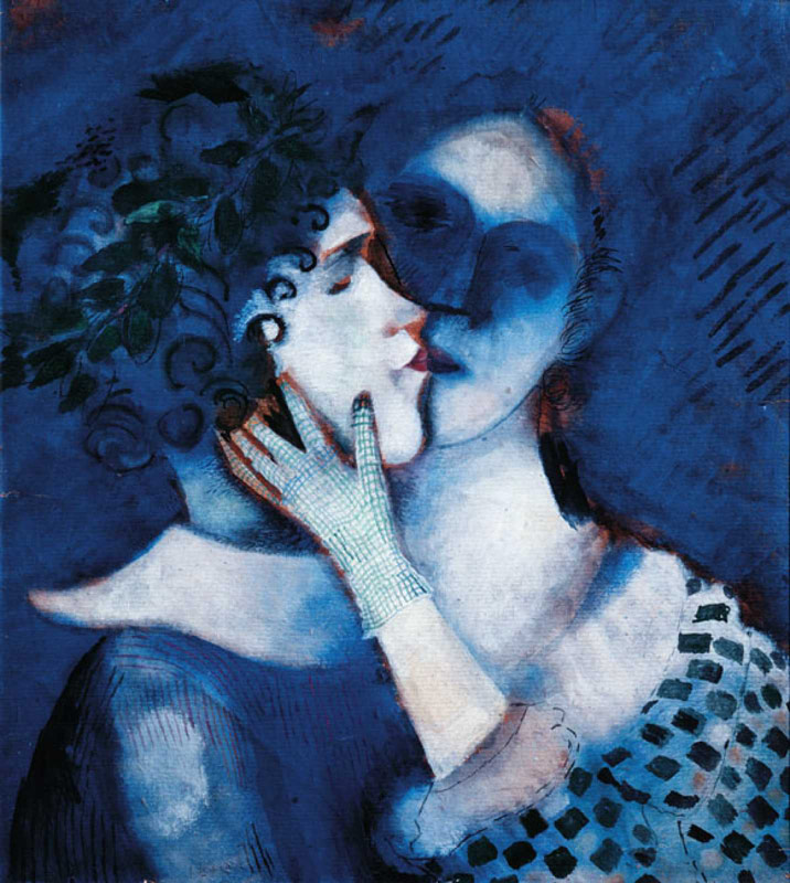 Картина Шагала Голубые любовники