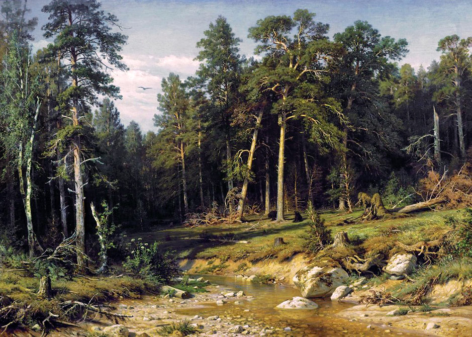 Картина Шишкина Сосновый лес