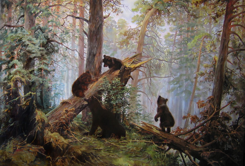 Картина Шишкина Утро в сосновом лесу