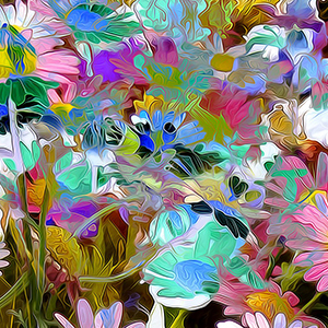 абстракция цветы картины