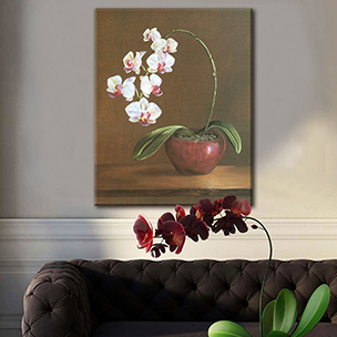 Графика и картины с орхидеями в офисе