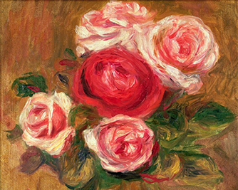 Картина «Розы в вазе» Пьер Огюст Ренуар