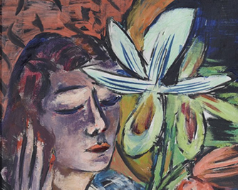 Картина «Женщина с орхидеей» Макс Бекман