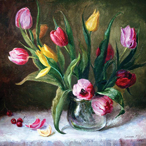 картина тюльпаны художников